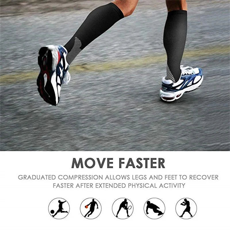 Running Compression Stockings Marathon Hiking Sports Socks 