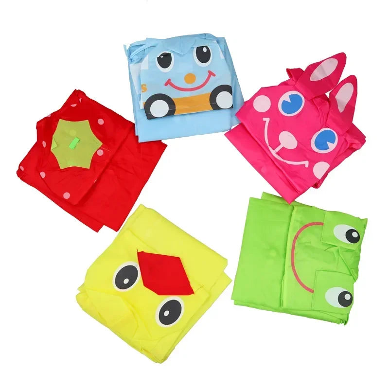 Chubasquero de dibujos animados para niños, Poncho de lluvia plegable, impermea