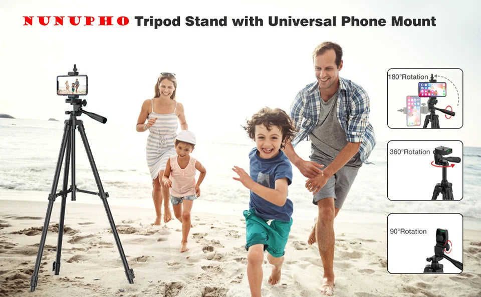 DSLR trípode Flexible extensible, soporte ligero de viaje, Control remoto para teléfono móvil, montaje de cámara Gopro en vivo, Youtube