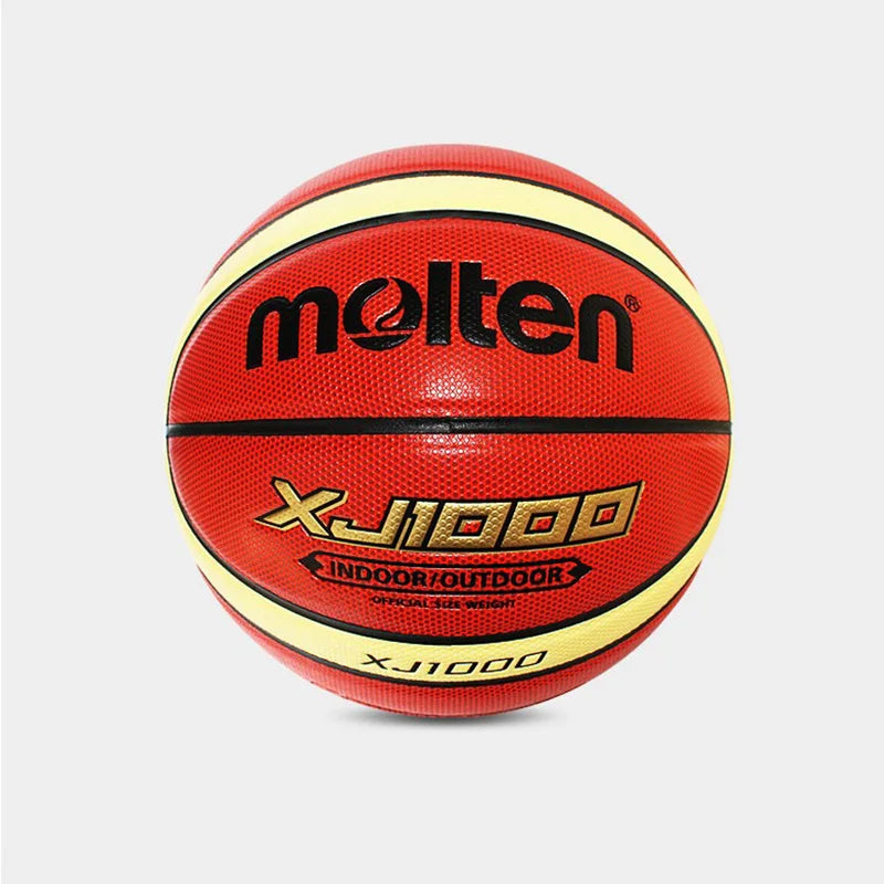 Molten-pelota de Baloncesto XJ1000 para hombre y mujer, Balón de cuero sintético para entrenamiento de partido en interiores y exteriores, tamaño oficial 7/6/5