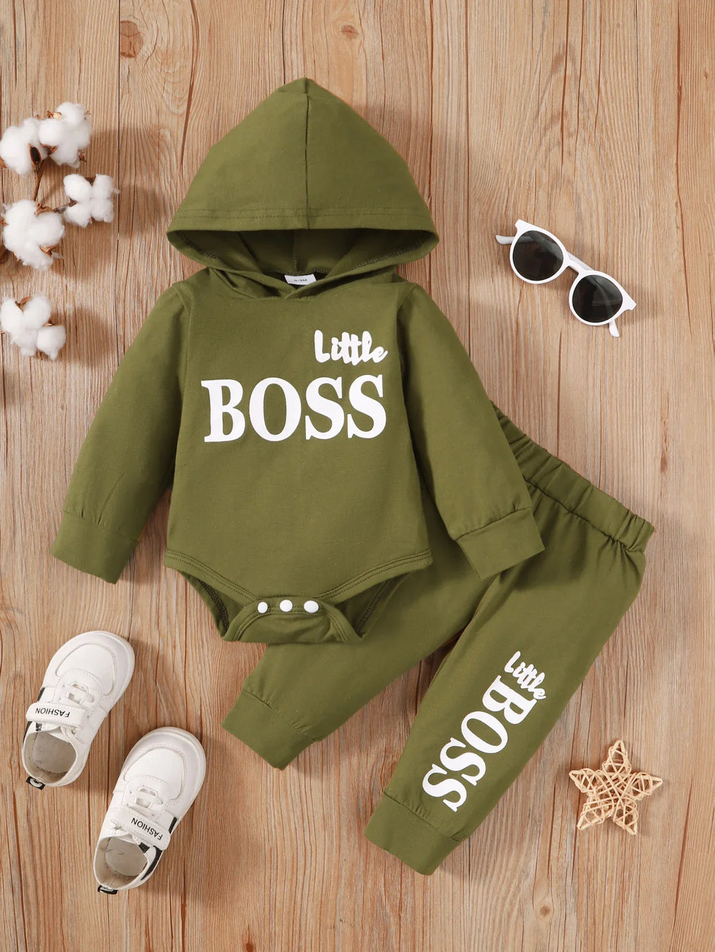 Sudadera con capucha de algodón de manga larga para bebé, ropa de moda para re