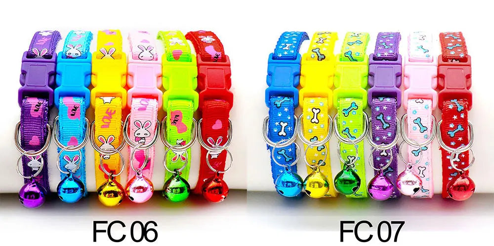 Adjustable Cat Collar with Bell Puppy Kitten Collar Wholesale 