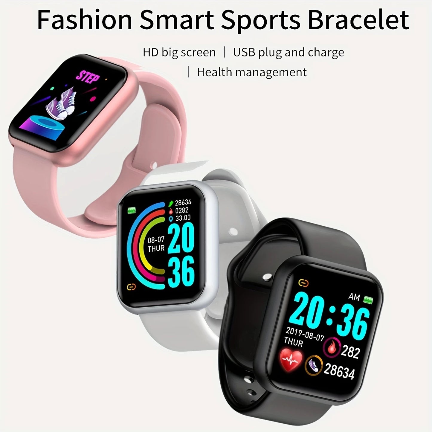 Reloj inteligente para hombre y mujer, pulsera electrónica con mensaje, Monitor de Fitness, regalo de cumpleaños para Xiaomi y Huawei