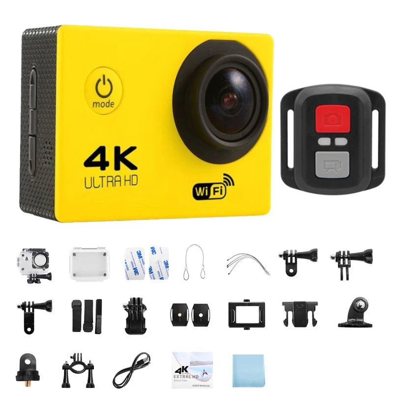 Cámara de Acción 4K 1080P/30FPS WiFi 2,0 "170D, videocámara subacuática