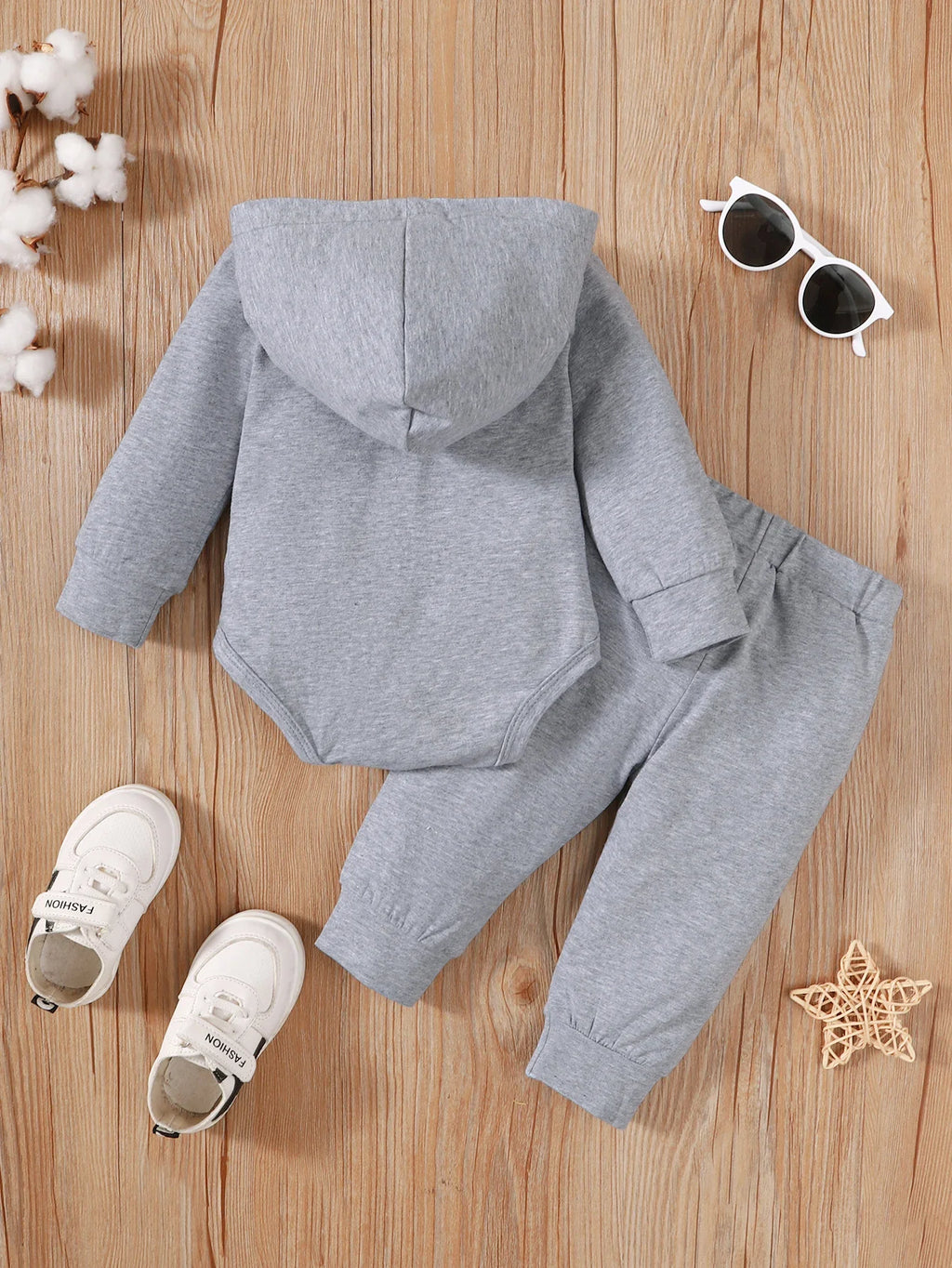 Sudadera con capucha de algodón de manga larga para bebé, ropa de moda para re