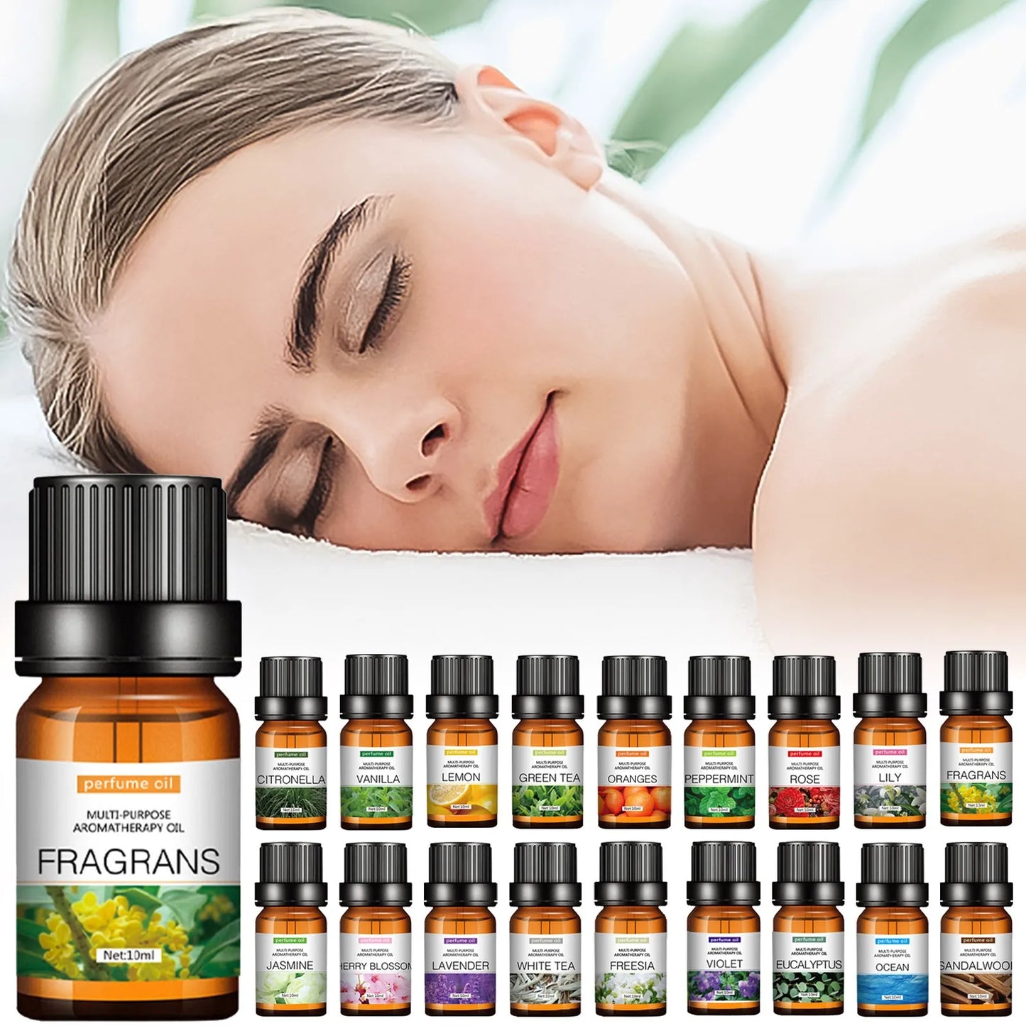 Aceite esencial soluble en agua para aromaterapia, difusor de aroma de flores y