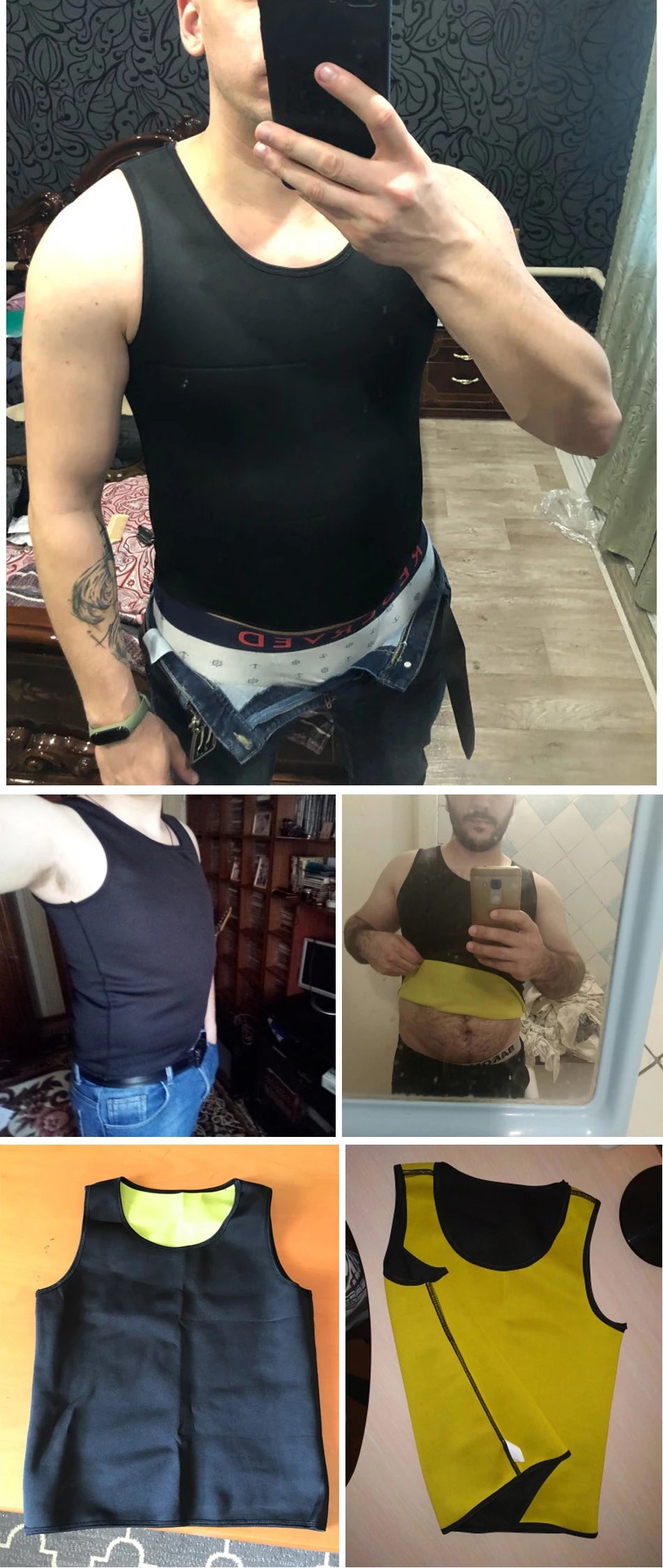 Men's Slimming Body Shaper Vest Waist Reducer Belt 