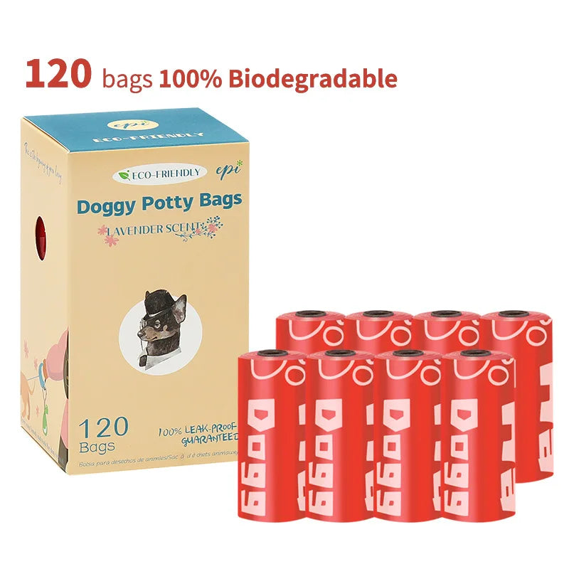 Bolsa de basura biodegradable EPI para mascotas, bolsas para caca de perro, disp