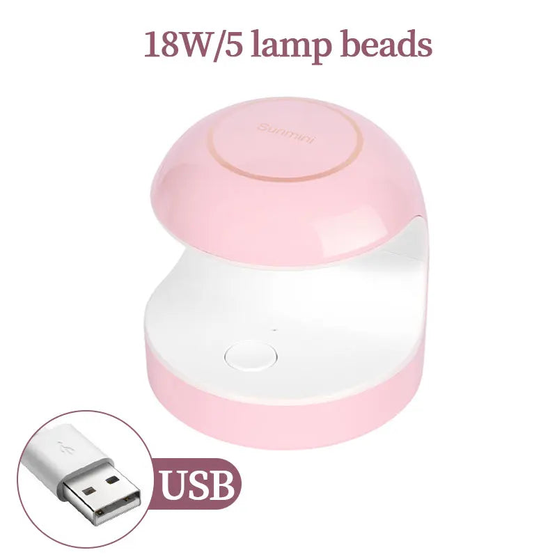 LULAA-Lámpara de secado con 18 luces UV USB para curado de Gel, máquina de fototerapia LED para uñas, herramienta de manicura profesional, equipo de salón