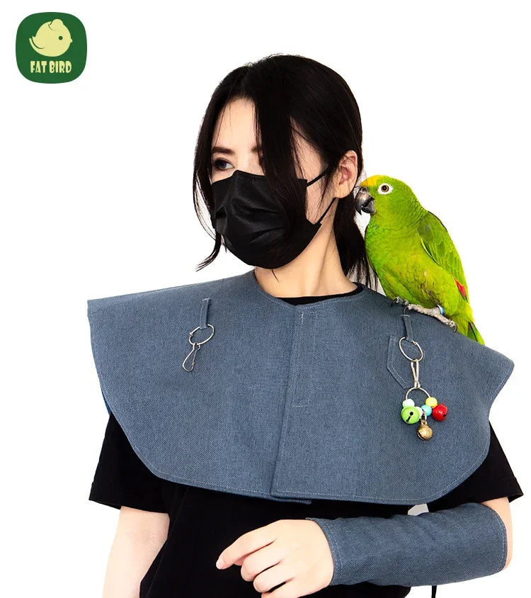 Parrot Diaper Poop Bib Shawl Arm Guards Anti-Scratch and Bite Bird Material