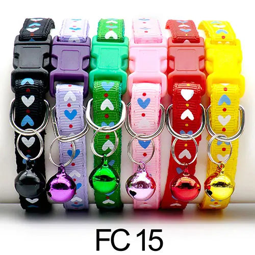 Adjustable Cat Collar with Bell Puppy Kitten Collar Wholesale 