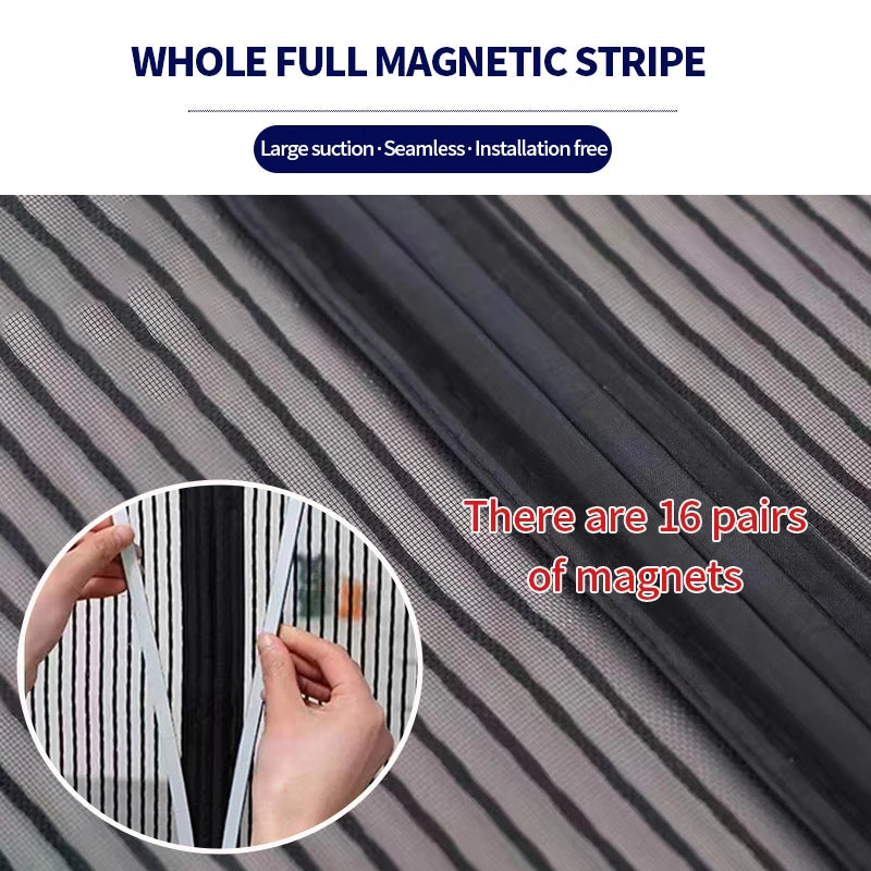 Magnetic Screen Door Curtain Non-woven Fabric Anti-mosquito Mosquito Net
