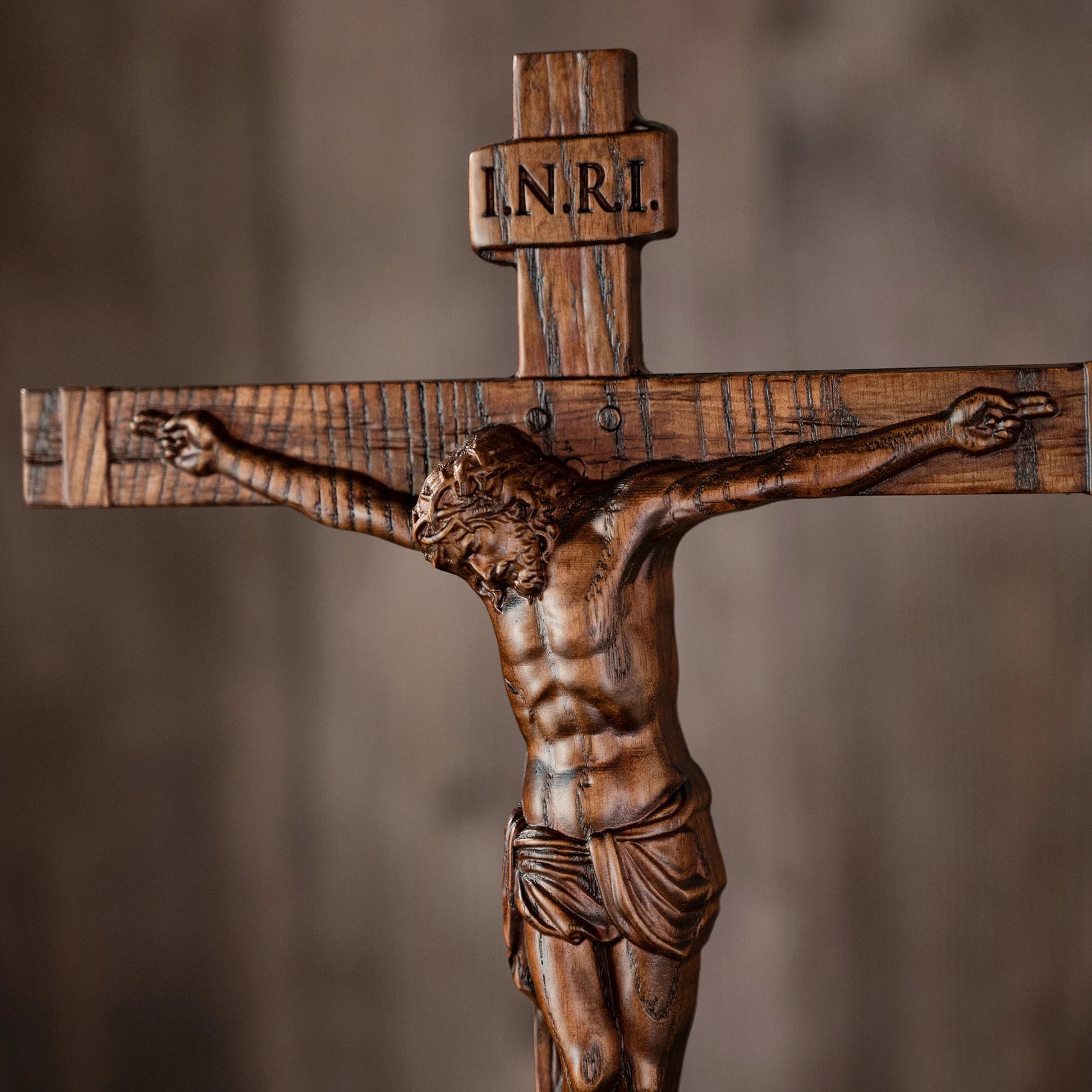 Escena católica de Jesús y crucifijo, adornos, Jesús fue crucificado, decorac