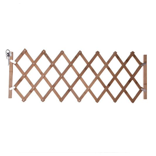 Wooden Sliding Dog Gate Extendable Retractable Safety Fence 