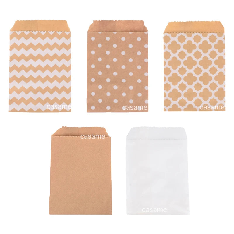 Mixed Style Kraft Paper Bags Craft Decoration Packaging Bag 