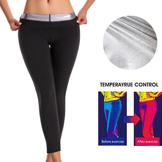 Pantalones de sauna de sudor para mujer, moldeador de cuerpo, pérdida de peso,