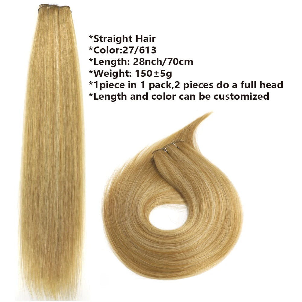 Natural Hair Salon Straight Bone Hair Extensions Fiber 