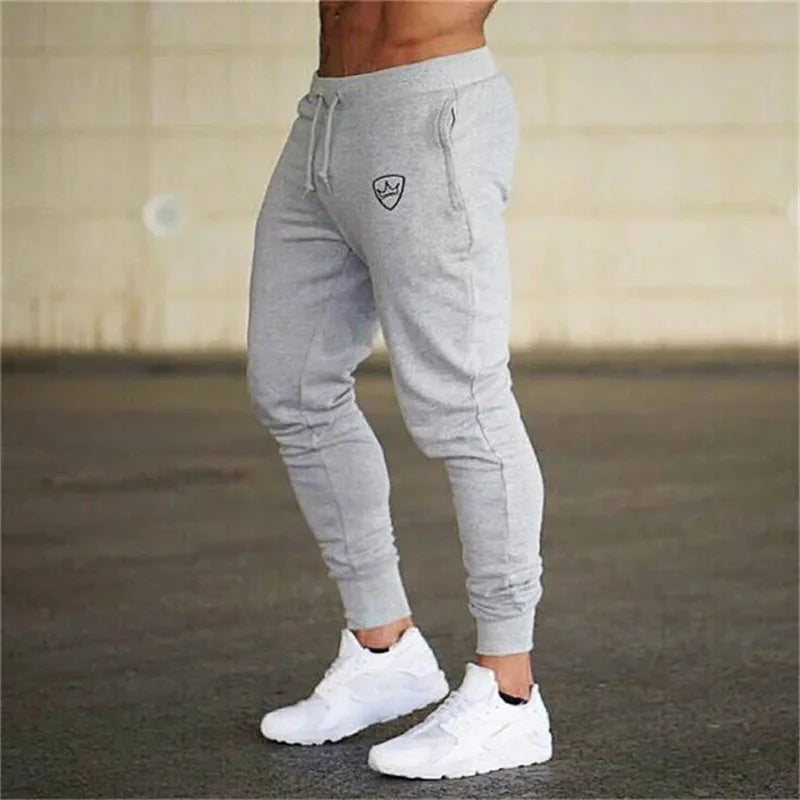 Pantalones deportivos con estampado para hombre, pantalón de chándal elástico