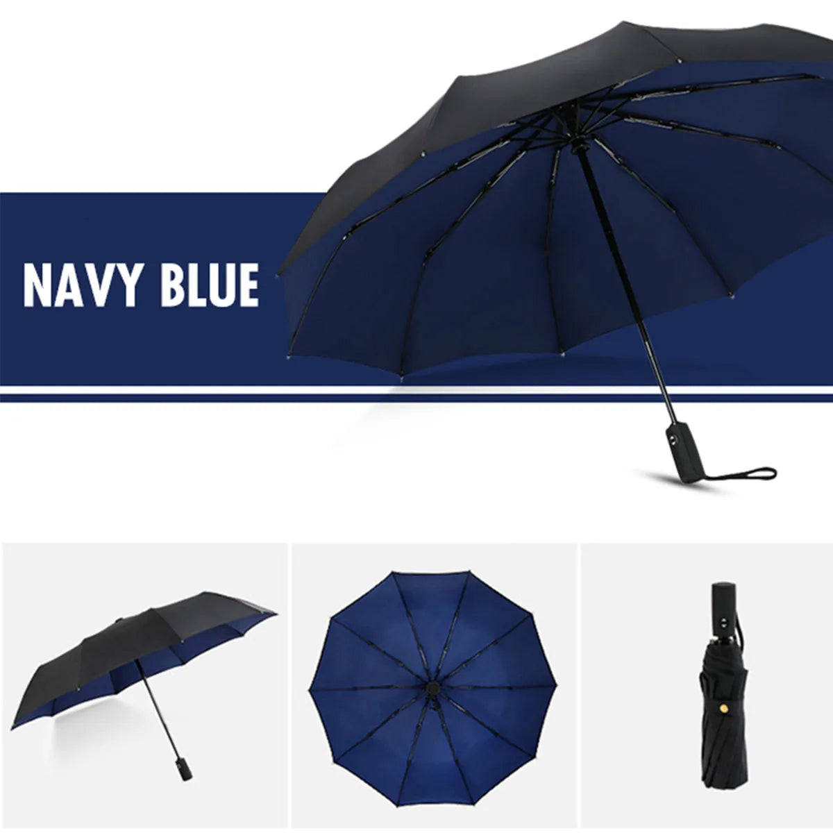 Heavy Duty Windproof Double Layer Fully Automatic Umbrella 