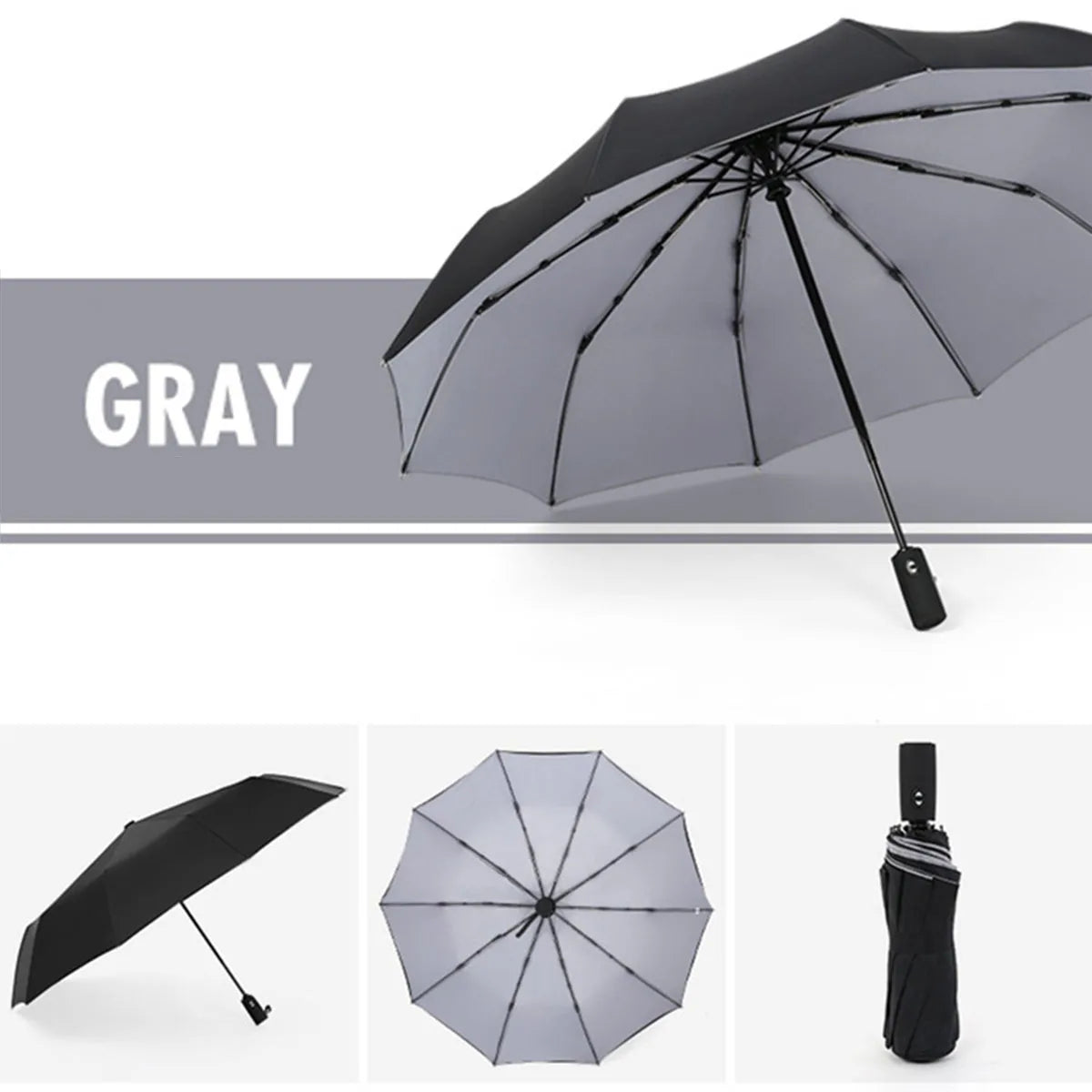 Heavy Duty Windproof Double Layer Fully Automatic Umbrella 