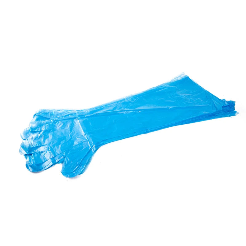 50 Pieces Disposable Veterinary Insemination Rectal Long Arm Gloves 50p 
