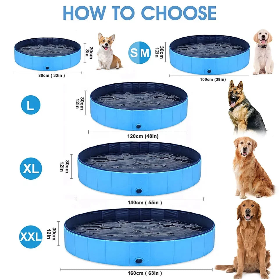 Piscina plegable para perros, bañera para mascotas, accesorios para mascotas