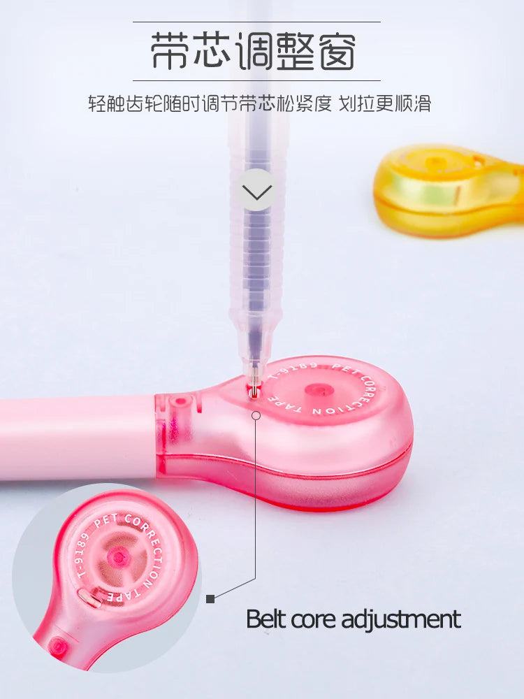Cinta correctora de Color Macaron, Corrector de diseño creativo de forma de bol