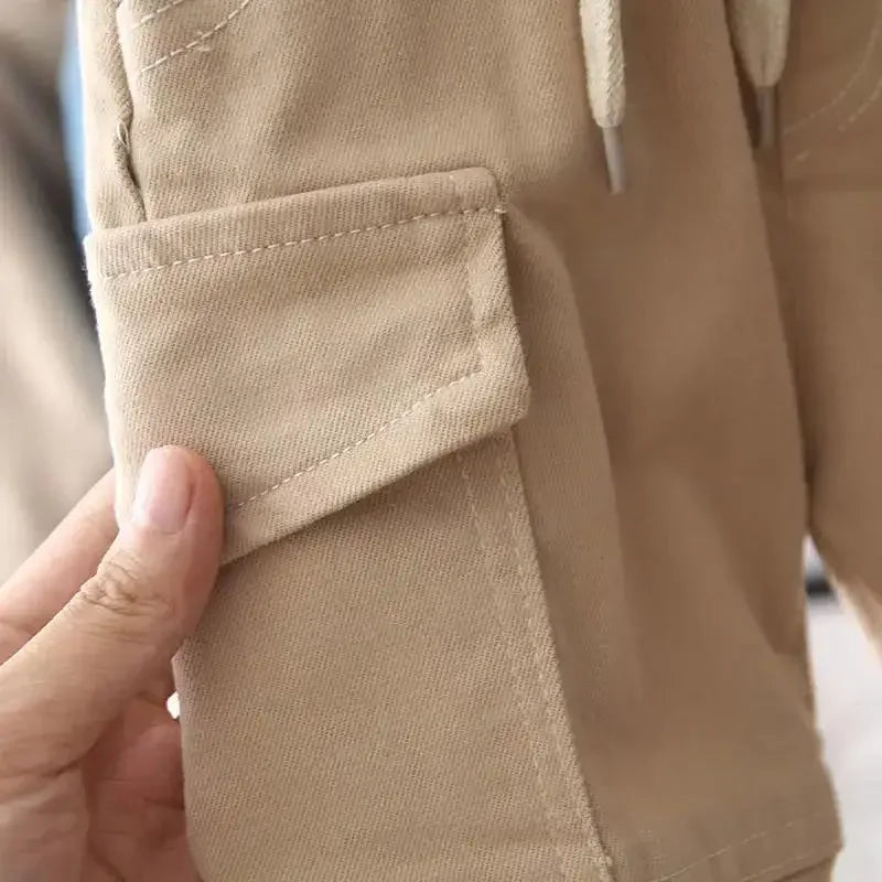 Pantalones Cargo de algodón para niños de 2 a 6 años, ropa deportiva informal