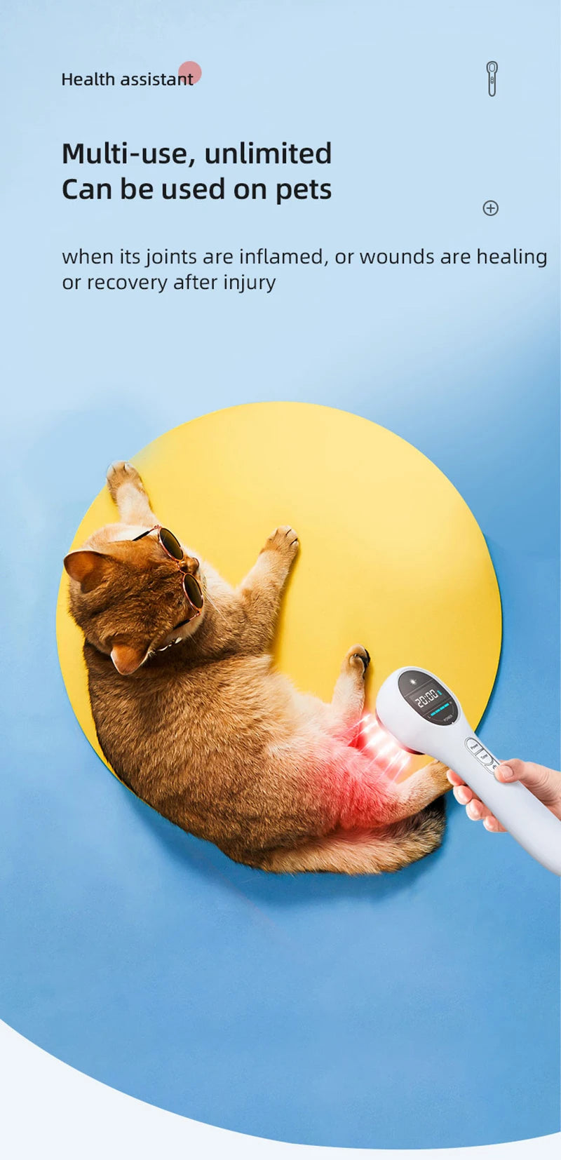 Low Level Infrared Red Light Cold Laser Therapy Device Treats 