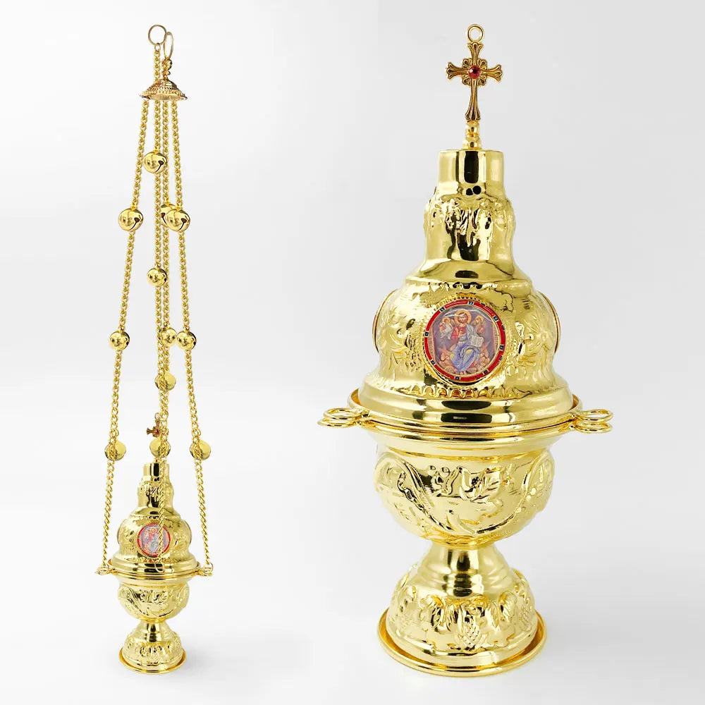 Orthodox Church incense burner, liturgical censer items 