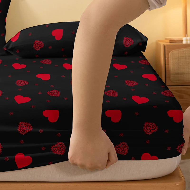 Colcha lijada con estampado de amor para hombre y mujer, ropa de cama sencilla,