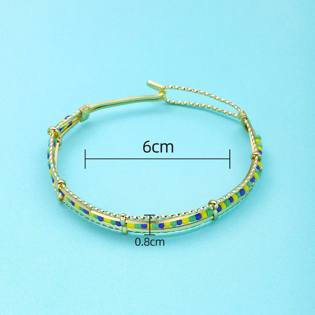 Unisex Green Color Stainless Steel Bracelet for Men Women 