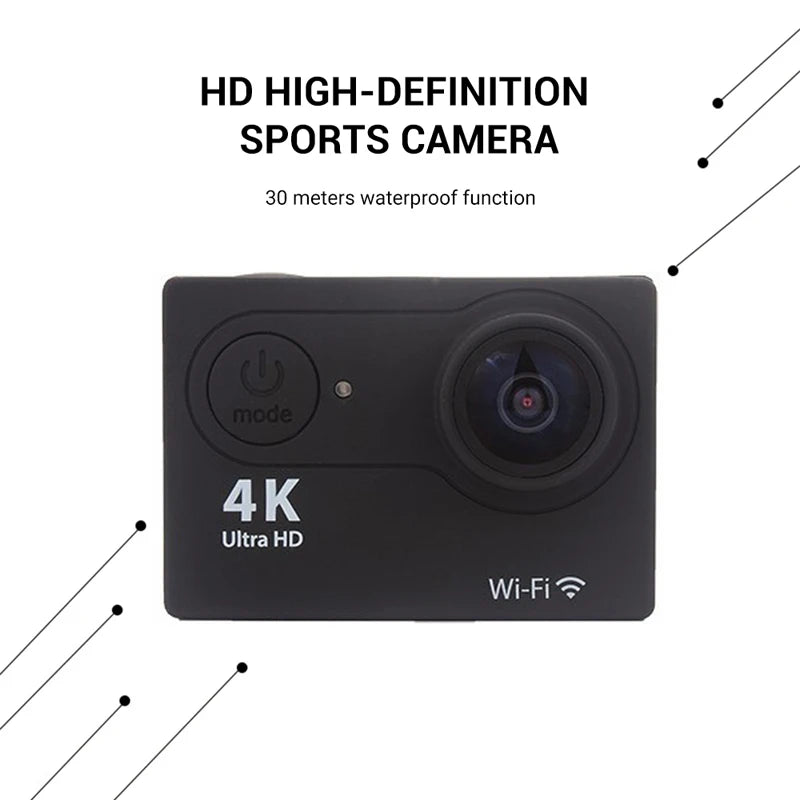 4K 1080P/30FPS WiFi 2.0" 170D Action Camera Underwater Camcorder 