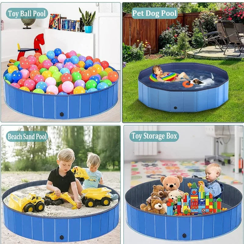 Piscina plegable para perros, bañera para mascotas, accesorios para mascotas