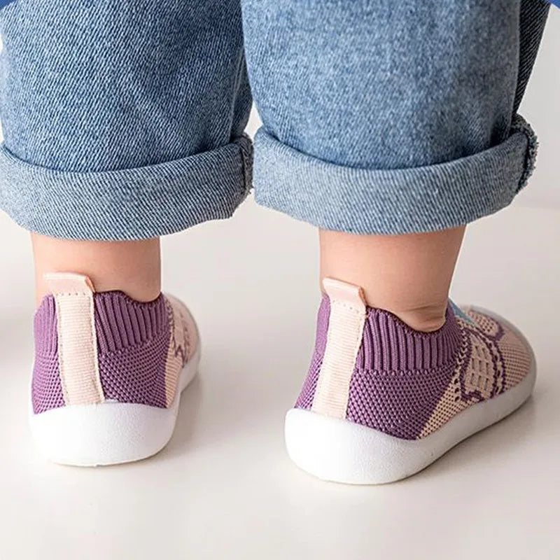 Baby Anti-slip Shoes Breathable Rubber Sole Socks p 