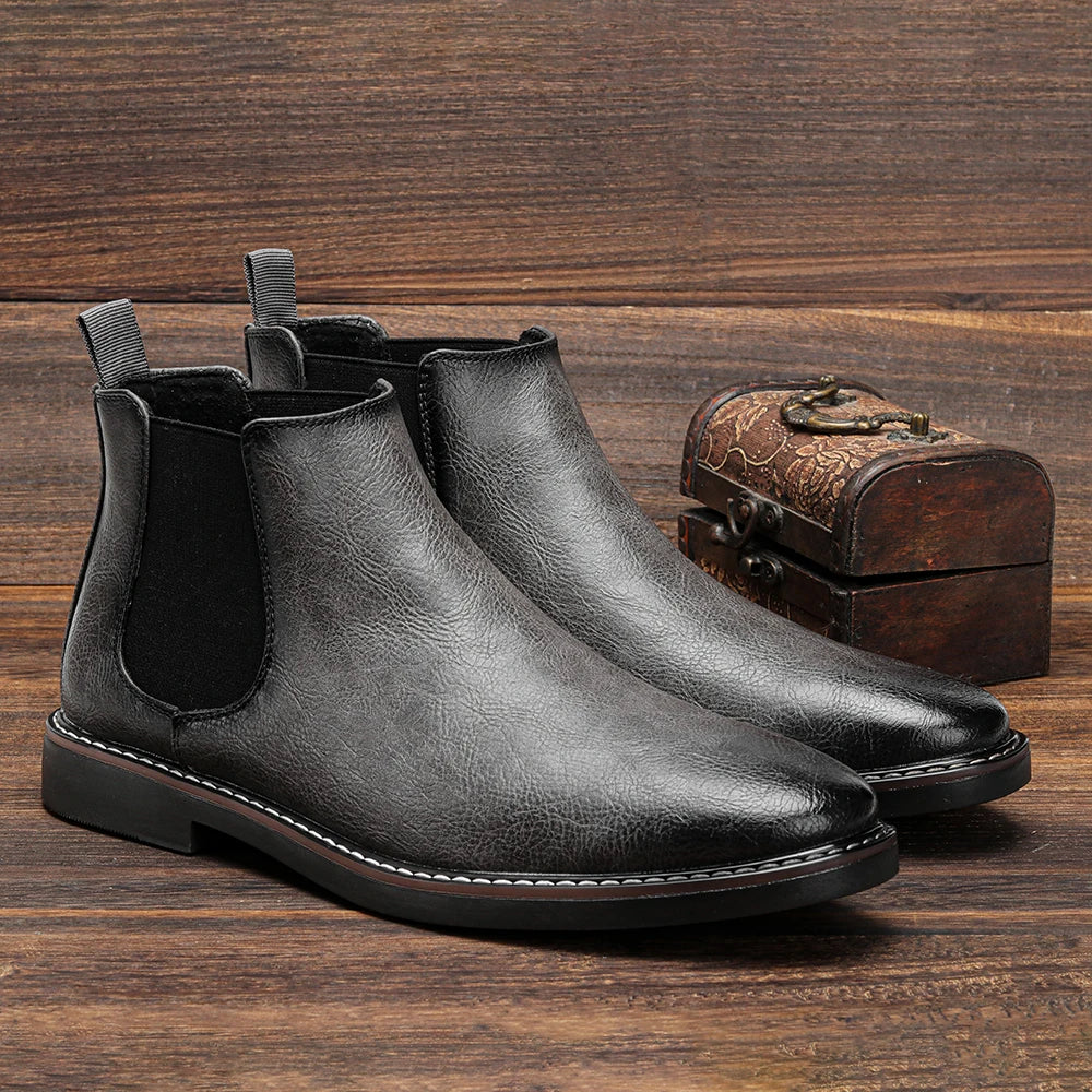 Botas Chelsea de estilo Retro para hombre, botines cómodos a la moda, 40 a 46, n. ° KD5241, 2023