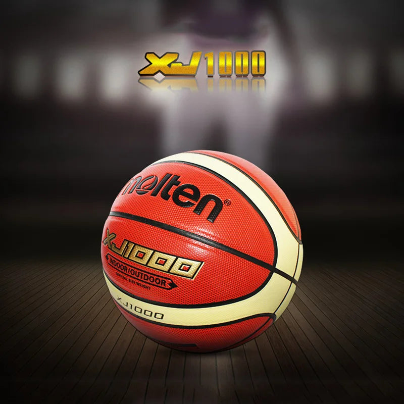 Molten-pelota de Baloncesto XJ1000 para hombre y mujer, Balón de cuero sintético para entrenamiento de partido en interiores y exteriores, tamaño oficial 7/6/5