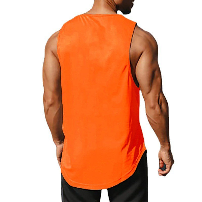 Camiseta sin mangas de verano para hombre, ropa de entrenamiento de Fitness, secado rápido, ajustada, culturismo, chaleco de baloncesto a la moda