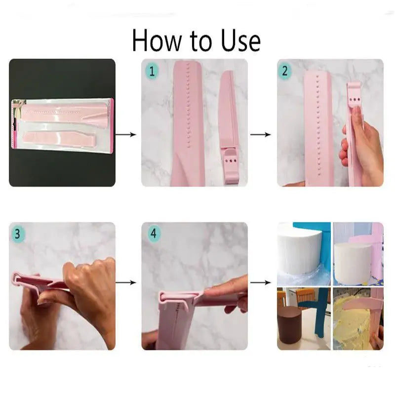 Aplanador de pasteles de altura ajustable, raspador de volteo de mantequilla y azúcar, herramienta de tratamiento de superficie de pastel para hornear