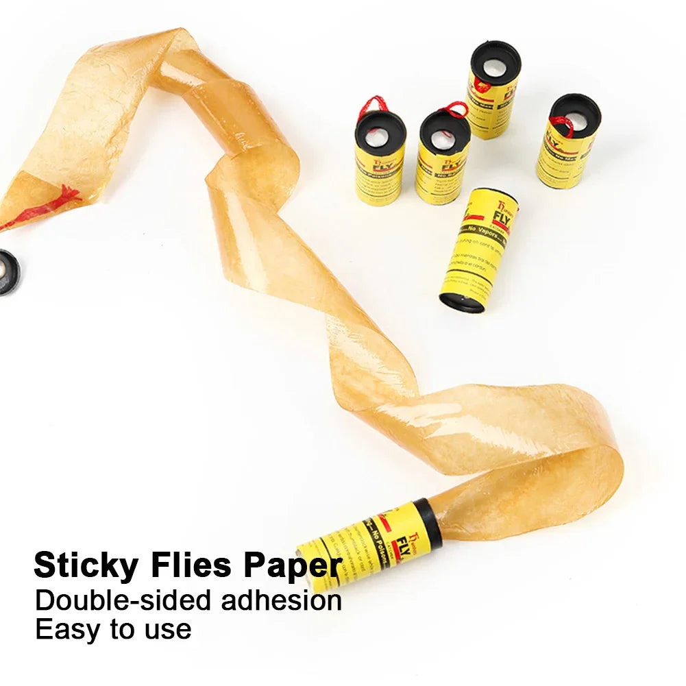 Papel adhesivo desechable para moscas, trampa para insectos, Control de plagas,