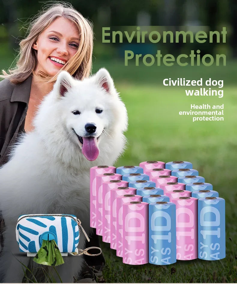 Disposable biodegradable dog poop bags, biodegradable bags 