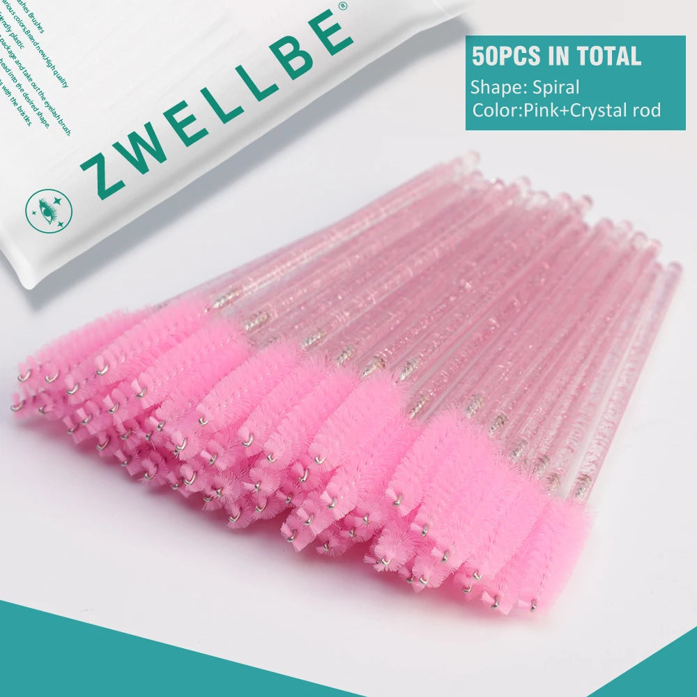 Disposable Mascara Wands Eyelash Applicator Brush Spoolies for Ext 