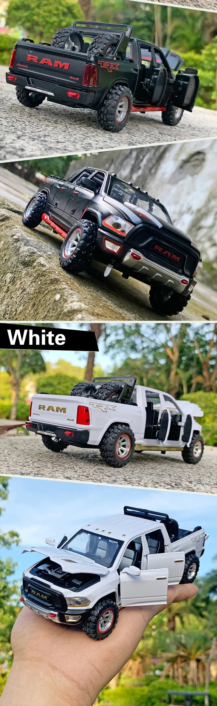 1/32 Scale RAM TRX Pickup Truck Alloy Diecast Toy Cars 