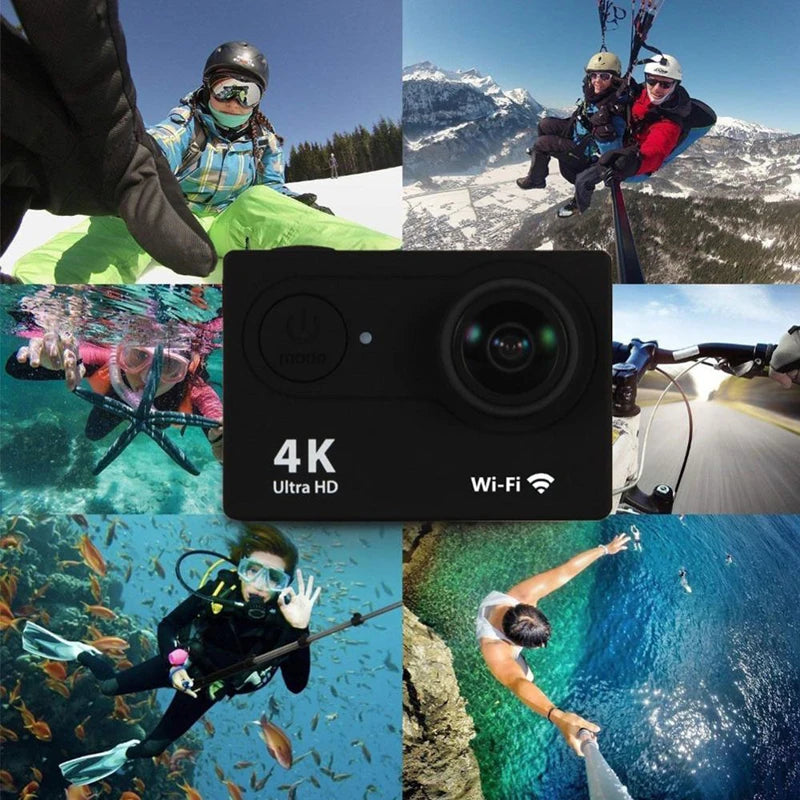 4K 1080P/30FPS WiFi 2.0" 170D Action Camera Underwater Camcorder 