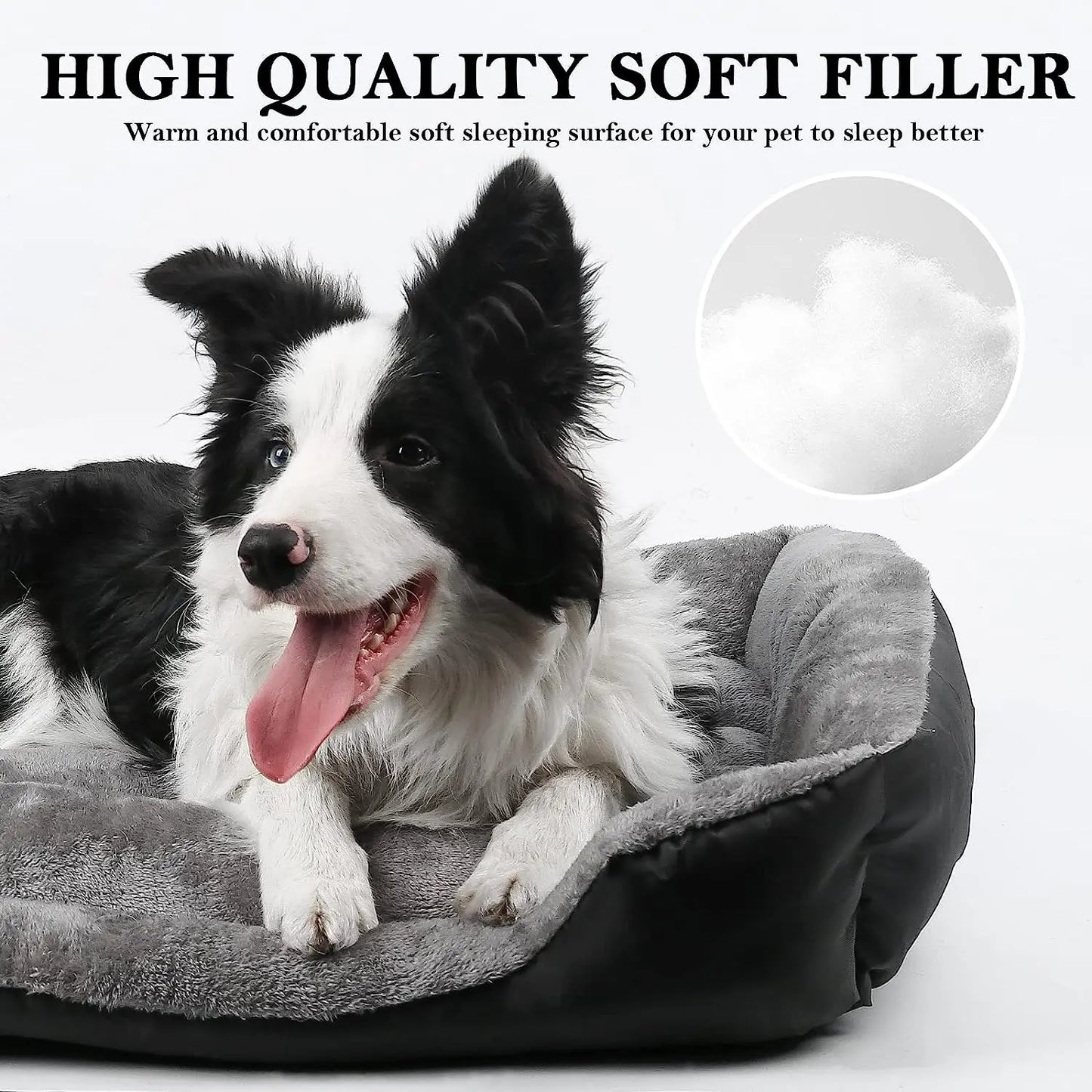 ATUBAN Rectangular Dog Bed for Large and Medium Dogs Washable Comfortable and Comfortable 