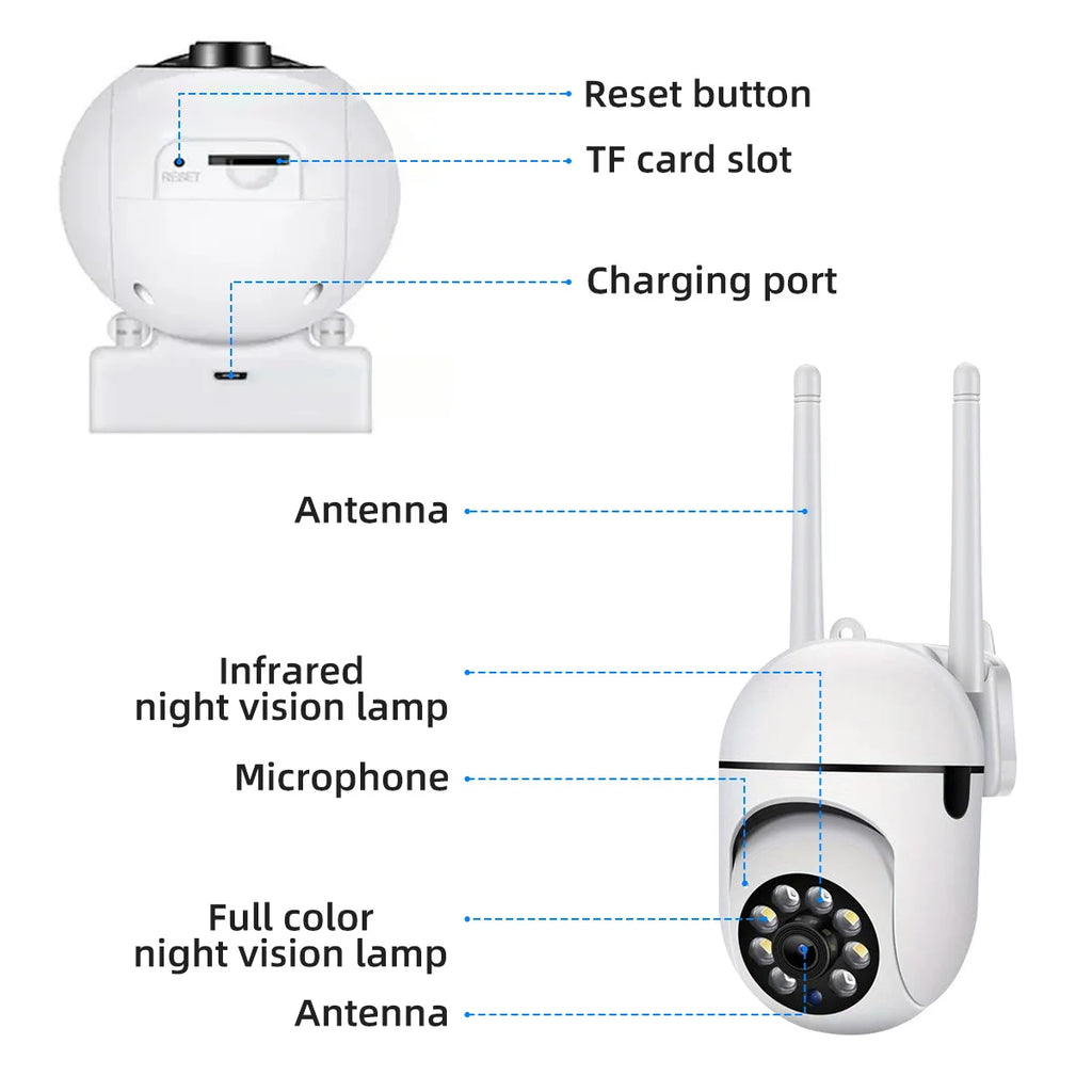 JOOAN 3MP cámara IP PTZ Color noche seguimiento automático CCTV IP WiFi cámar