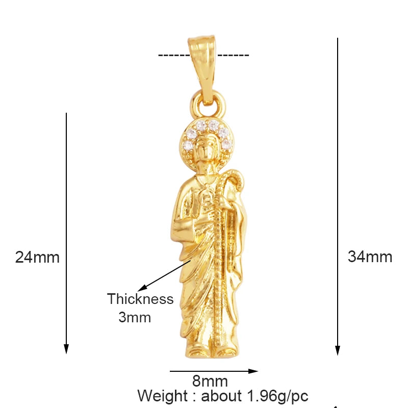 Religious Guardian Angel Jesus Pendant Love Heart Pendant 