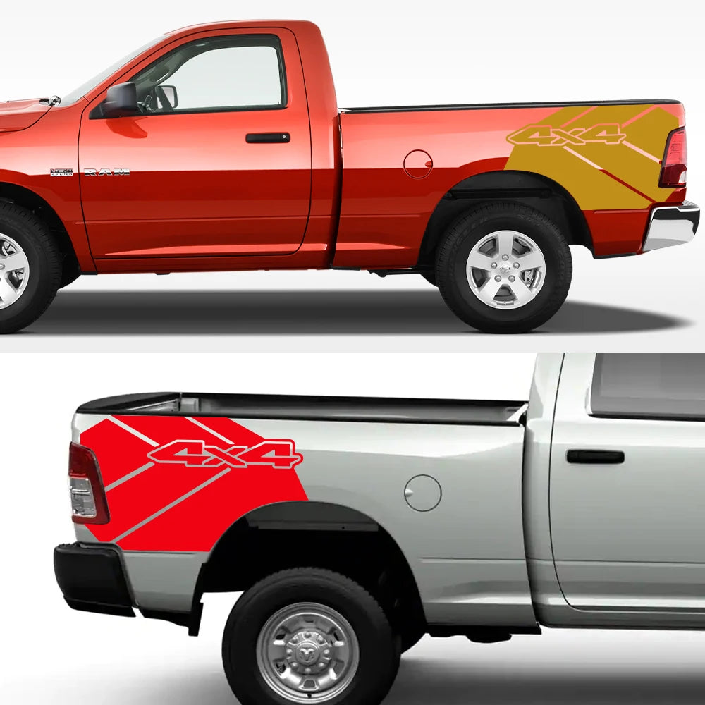 Pegatinas laterales de camioneta trasera para Dodge Ram Rebel TRX, gráficos de