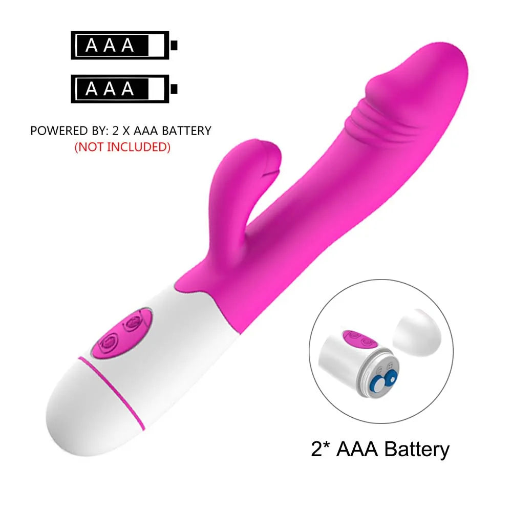 30 Speed ​​Dual Motor Rabbit Vibrator Silicone Sex Toy for Women 