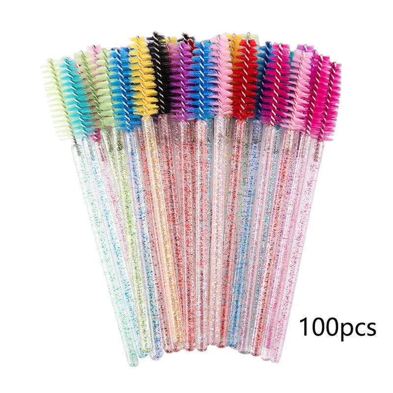 Disposable Mascara Wands Eyelash Applicator Brush Spoolies for Ext 